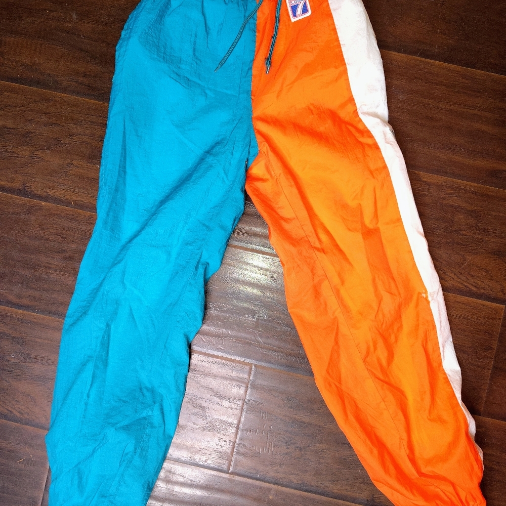 Kvintage Miami dolphins logo 7 windbreaker track pants youth